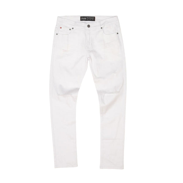 Spark Denim Twill Pants White